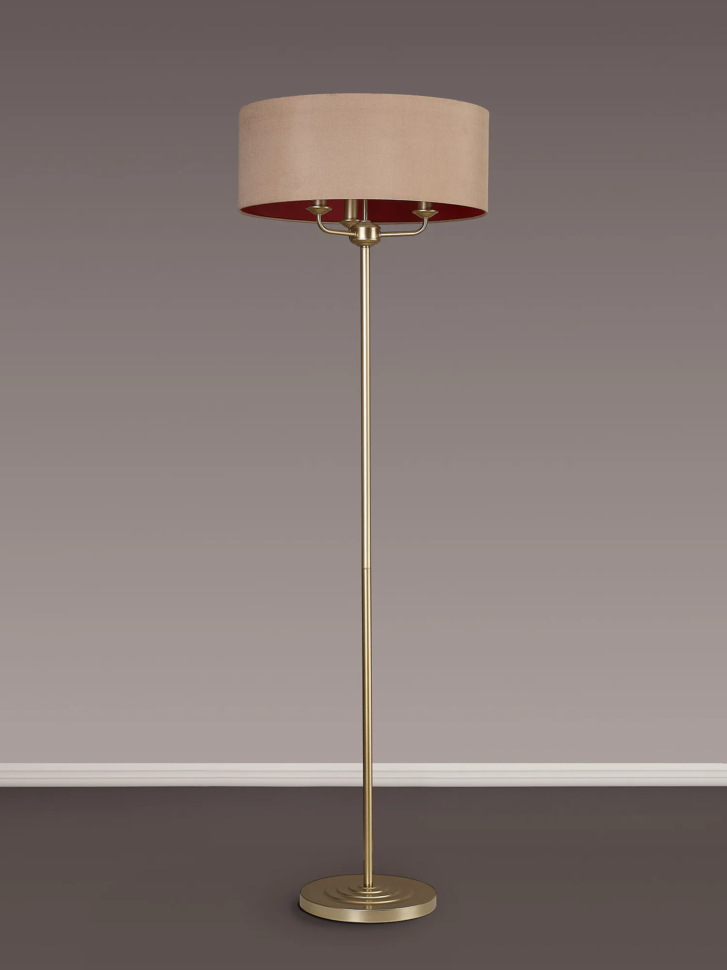 Banyan 45cm 3 Light Floor Lamp Champagne Gold; Antique Gold DK0997  Deco Banyan CG AG